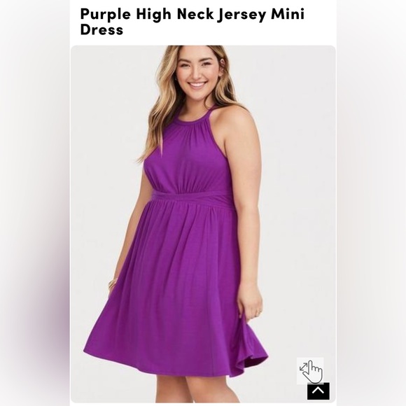 NWT 4X Torrid jersey high neck skater mini dress - Picture 6 of 7